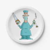 Funny Chirurg Cartoon Unglaublich witzig Medizin S Pappteller (Vorderseite)