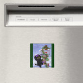 Funny Chistmas Cat Mouse Owl Creationarts Magnet (In Situ (Geschirrspüler))