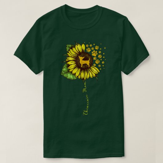 Funny Chiweenie Mama Sonnenblumen Muttertag - Para T-Shirt (Design vorne)