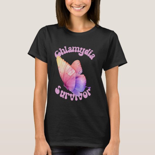 Funny Chlamydia Survivor Graphic Meme T-Shirt (Vorderseite)