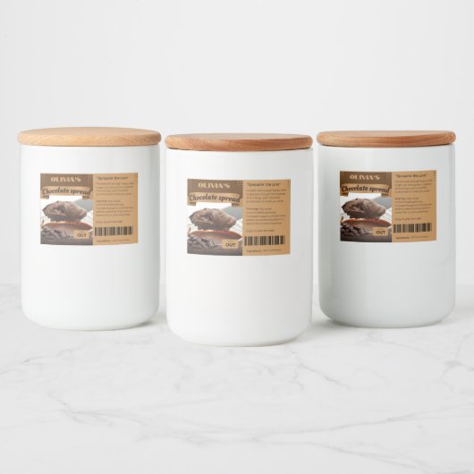 FUNNY Chocoholics mit Namen Schokolade Spread Labe Lebensmitteletikett (Flaschen)