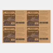 FUNNY Chocoholics - Schokolade-Leckereien gepackt Geschenkpapier Set (Vorderseite)