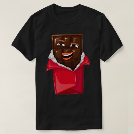 Funny Chocolate Bar mit einer lächelnden Gesichtss T-Shirt (Design vorne)