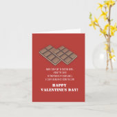 Funny Chocolate Bar Valentine's Day Card Karte (Gelbe Blume)