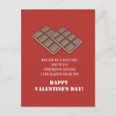 Funny Chocolate Bar Valentine's Day Message Card Postkarte (Vorderseite)