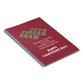 Funny Chocolate Bar Valentine's Day Message Notizblock (Rechte Seite)