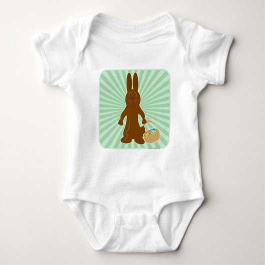 Funny Chocolate Bunny Baby Strampler (Vorderseite)