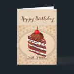 Funny Chocolate Cake Best Friend Geburtstagskarte Karte<br><div class="desc">Funny Chocolate Cake Best Friend Geburtstag Spaß,  Zwei Arten von Aromen,  um die perfekte Kombination zu machen</div>