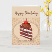Funny Chocolate Cake Great Nurse Birthday Card Karte (Gelbe Blume)