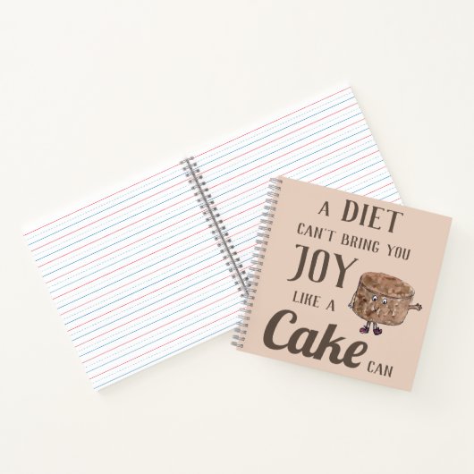 Funny Chocolate Cake Zitat Notizblock (Innenseite)