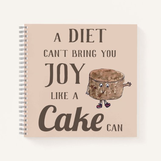 Funny Chocolate Cake Zitat Notizblock (Vorderseite)