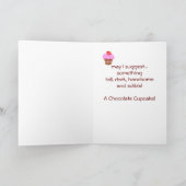 Funny Chocolate Cupcake 70. Geburtstagskarte Karte (Innenseite)