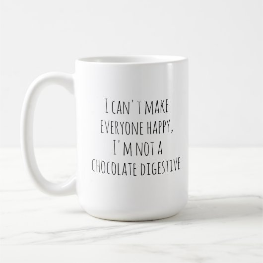 Funny Chocolate Digestive Happy Kaffeetasse (Links)