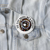 Funny Chocolate Donut Doughnut Button (Beispiel)