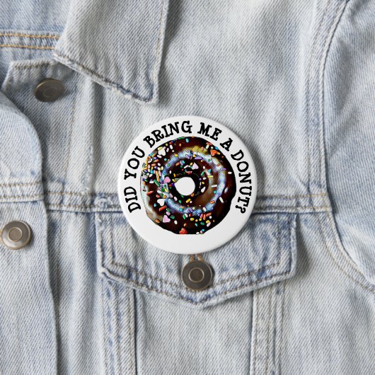 Funny Chocolate Donut Doughnut Button (Beispiel)