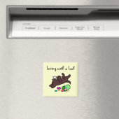 Funny Chocolate Labrador Cartoon Illustration Magnet (In Situ (Geschirrspüler))