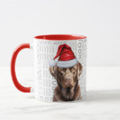 Funny Chocolate Labrador Retriever Weihnachten Tasse (Links)