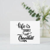 Funny Chocolate - Liebe Miss You Thinking Postkarte (Stehend Vorderseite)