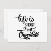 Funny Chocolate - Liebe Miss You Thinking Postkarte (Vorne/Hinten)