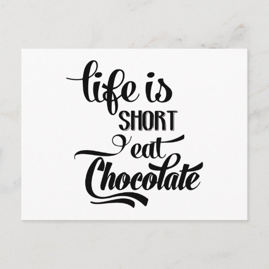 Funny Chocolate - Liebe Miss You Thinking Postkarte (Vorderseite)