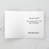 funny chocolate lover get well wish karte (Innenseite)
