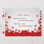 Funny Chocolate Lovers Valentinstag Feiertagskarte (Vorne/Hinten)