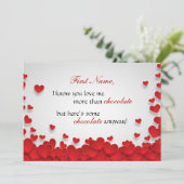 Funny Chocolate Lovers Valentinstag Feiertagskarte (Stehend Vorderseite)