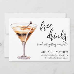 Funny Chocolate Martini Cocktail Foto Hochzeit Save The Date