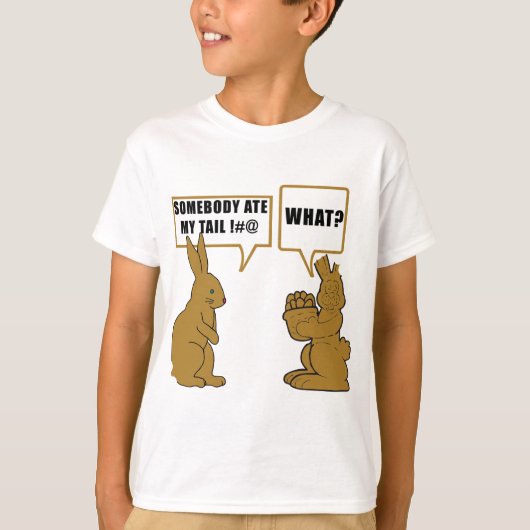 Funny Chocolate Osterfest Bunny Kids T-Shirt (Vorderseite)