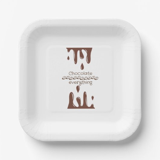 Funny Chocolate Pappteller (Vorderseite)