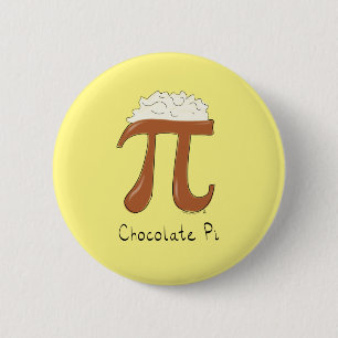 Funny Chocolate Pi Symbol Mathematiker Lehrer Button