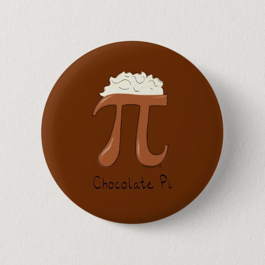 Funny Chocolate Pi Symbol Mathematiker Lehrer Button (Vorderseite)