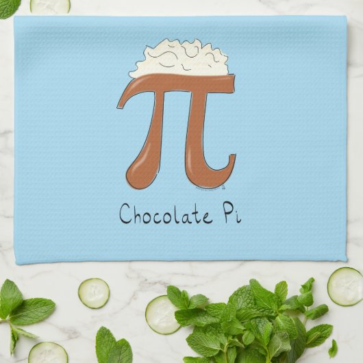 Funny Chocolate Pi Symbol Mathematiker Lehrer Geschirrtuch (Gefaltet)
