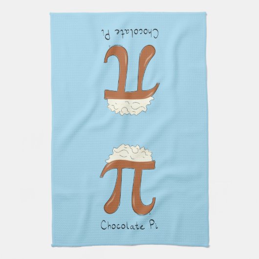 Funny Chocolate Pi Symbol Mathematiker Lehrer Geschirrtuch (Vertikal)