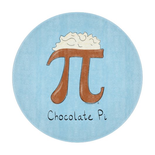 Funny Chocolate Pi Symbol Mathematiker Lehrer Schneidebrett (Vorderseite)