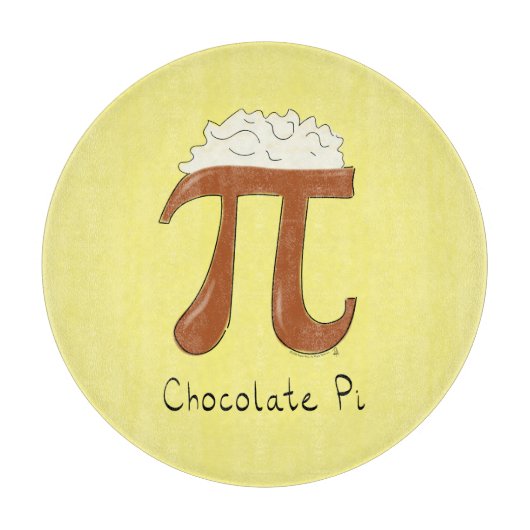 Funny Chocolate Pi Symbol Mathematiker Lehrer Schneidebrett (Vorderseite)