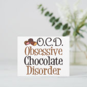 Funny Chocolate Postkarte (Stehend Vorderseite)
