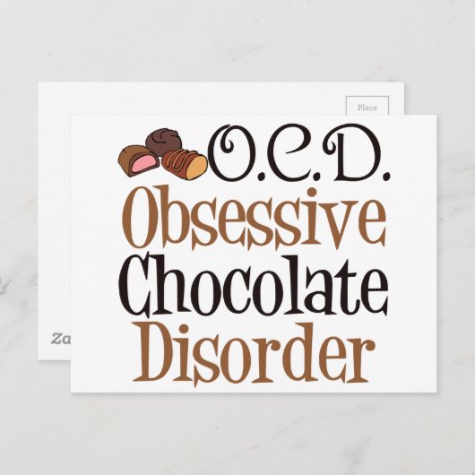 Funny Chocolate Postkarte (Vorne/Hinten)