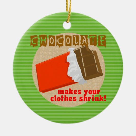 Funny Chocolate Sprichwort Weihnachtsschmuck (Vorne)
