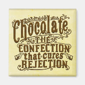 Funny Chocolate Writer Rejection Cure Magnet (Vorne)