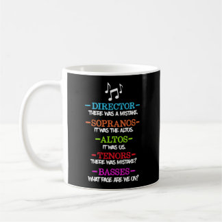 Funny Choir Director Soprano Alto Tenor Bass Show Kaffeetasse