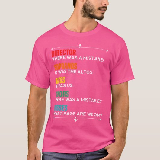 Funny Choir I Joke Gift Idee Altos Tenors Sopran T-Shirt (Vorderseite)