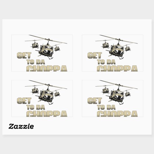 Funny Choppa Rechteckiger Aufkleber (Blatt)