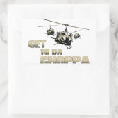 Funny Choppa Rechteckiger Aufkleber (Tasche)