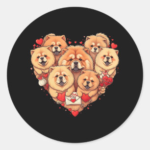 Funny Chow Chow Herzlich Willkommen im Locarno Runder Aufkleber