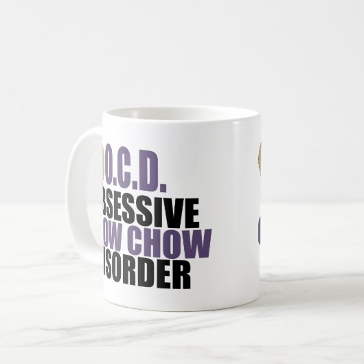 Funny Chow Chow Kaffeetasse (Vorderseite Links)