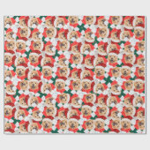 Funny Chow Chow Weihnachtsmuster Geschenkpapier (Flach)