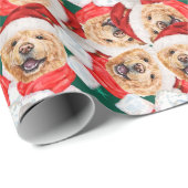 Funny Chow Chow Weihnachtsmuster Geschenkpapier (Rolleneckpunkt)