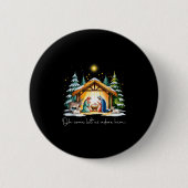 Funny Christian Christmas Jesus Oh Come Let Us Ado Button (Vorderseite)