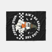 Funny Christian Ghost With Bible Retro Catholic Cu Fleecedecke (Vorderseite (Horizontal))